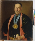 Christineck, Carl Ludwig Johann - Portrait of Stepan Danilovich Yefremov, Ataman of the Don Cossack Host