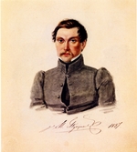 Bestuzhev, Nikolai Alexandrovich - Portrait of Decembrist Ivan Pushchin (1798-1859)