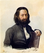 Bestuzhev, Nikolai Alexandrovich - Portrait of Decembrist Alexander V. Podzhio (1798-1873)