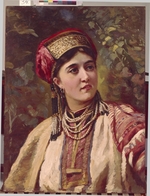 Makovsky, Konstantin Yegorovich - Girl in Traditional Dress