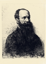 Mate (Mathé), Vasily Vasilyevich - Portrait of the painter Vasili Vereshchagin (1842-1904)