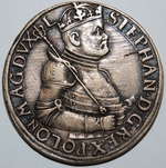 Numismatic, West European Coins - The Thaler of Stephen Báthory, King of Poland (Obverse)