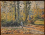 Pissarro, Camille - Landscape with a Hunter, Pontoise (Paysage à Pontoise avec un chasseur)
