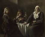 Le Nain, Mathieu - Four Figures at a Table
