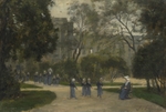 Lepine, Stanislas - Nuns and Schoolgirls in the Tuileries Gardens, Paris