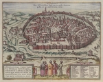 Hogenberg, Frans - The Jerusalem Map (From: Jansson, Jan. Illustriorum Hispaniae urbium tabulae, Amsterdam, 1657)