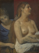 Puvis de Chavannes, Pierre Cécil - A Maid combing a Woman's Hair