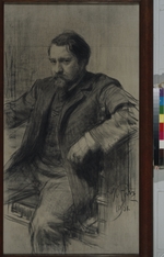Repin, Ilya Yefimovich - Portrait of the painter Valentin Alexandrovich Serov (1865-1911)
