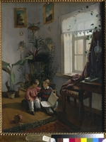 Chrucki, Ivan Phomich - In the room. Young boys looking at book