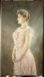 Stemberg, Viktor Karlovich - Portrait of Empress Alexandra Fyodorovna of Russia (1872-1918), the wife of Tsar Nicholas II