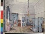 Hau, Eduard - Interiors of the Winter Palace. The Fifth Reserved Apartment. The Bedroom of Grand Princess Maria Alexandrovna
