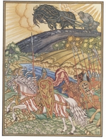 Bilibin, Ivan Yakovlevich - Volga Svyatoslavich and Mikula Selyaninovich