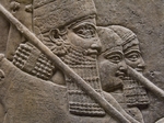 Assyrian Art - King Ashurnasirpal II during a royal lion hunt