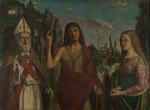 Montagna, Bartolomeo - Saint Zeno, Saint John the Baptist and a Female Martyr