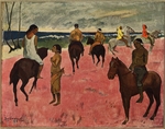 Gauguin, Paul Eugéne Henri - On Horseback at Seashore