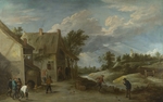 Teniers, David, the Younger - Peasants playing Bowls outside a Village Inn