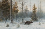Muravyov, Count Vladimir Leonidovich - Winter Landscape with bear