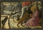 Lippi, Fra Filippo - Saint Jerome and the Lion (Predella Panel of the Pistoia Santa Trinità Altarpiece)