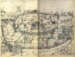 Master of the Housebook of Wolfegg Castle - The Wagon Fort (From the Medieval Housebook of Wolfegg Castle)