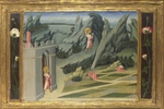 Giovanni di Paolo - Saint John the Baptist retiring to the Desert (Predella Panel)