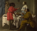 Terbrugghen, Hendrick Jansz - Jacob reproaching Laban for giving him Leah in place of Rachel