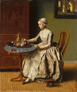 Liotard, Jean-Étienne - A Lady pouring Chocolate (La Chocolatière)