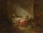 Fragonard, Jean Honoré - Interior Scene. The Happy Mother