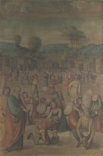Costa, Lorenzo - The Israelites gathering Manna (from the Story of Moses)