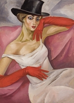 Grigoriev, Boris Dmitryevich - Lady in Top Hat