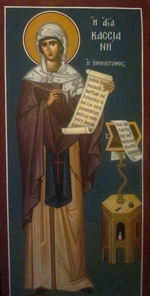Greek icon - Saint Kassia of Constantinople