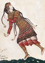 Roerich, Nicholas - Ultrafashionable lady. Costume design for the ballet The Rite of Spring (Le Sacre du Printemps) by I. Stravinsky