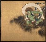 Korin, Ogata - The Wind God. Right part of two-fold screens Wind God and Thunder God