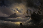 Aivazovsky, Ivan Konstantinovich - Gibraltar by Night