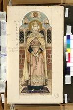 Vasnetsov, Viktor Mikhaylovich - Eudoxia of Moscow (Study for frescos in the St Vladimir's Cathedral of Kiev)