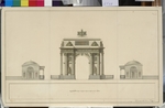 Bové (Bowe), Joseph (Osip Ivanovich) - Triumphal Arch by Tverskaya Zastava in Moscow