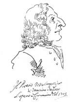 Ghezzi, Pier Leone - Caricature of composer Antonio Vivaldi