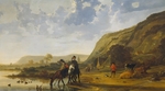 Cuyp, Aelbert - River landscape with riders