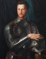 Bronzino, Agnolo - Portrait of Grand Duke of Tuscany Cosimo I de' Medici (1519-1574) in armour