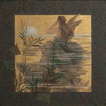Riquer Inglada, Alejandro de - Composition with winged nymph at sunrise