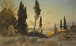 Corrodi, Hermann David Salomon - Views across the Bosphorus, Constantinople