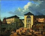 Achenbach, Andreas - The Academy Courtyard (The Old Academy in Düsseldorf)
