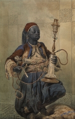 Zichy, Mihály - Nubian with a Waterpipe