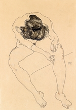 Schiele, Egon - Seated female nude
