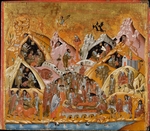 Byzantine icon - The Dormition of Saint Sabbas the Sanctified