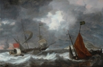 Peeters, Bonaventura, the Elder - Sea storm with sailing ships