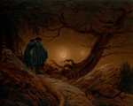 Friedrich, Caspar David - Two Men Contemplating the Moon