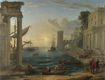 Lorrain, Claude - Seaport with the Embarkation of the Queen of Sheba