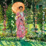 Frieseke, Frederick Carl - Hollyhocks