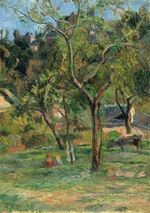 Gauguin, Paul Eugéne Henri - An Orchard under the Church of Bihorel