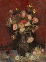 Gogh, Vincent, van - Vase with Chinese asters and gladioli